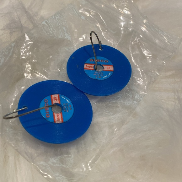 Vinyl Record Earrings also tree ornaments!!! NWOT - Picture 4 of 4